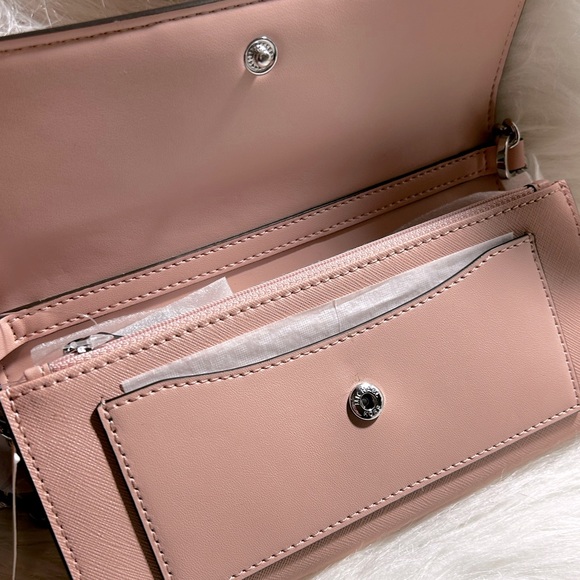 MICHAEL KORS Pink Jet Set Crossbody Wallet NWT - Picture 7 of 11
